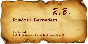 Rimóczi Bernadett névjegykártya